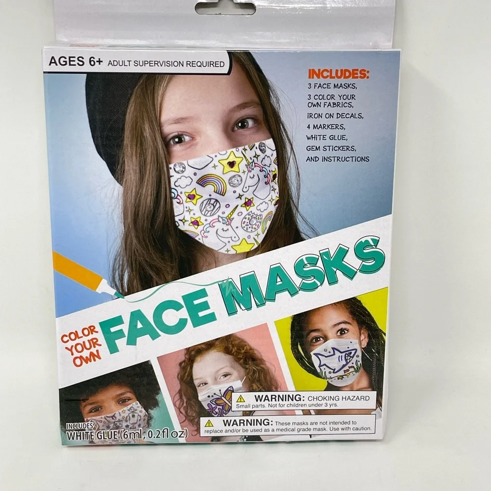 NIb! Create Your Own Face Mask Arts & Crafts 3 Mask set