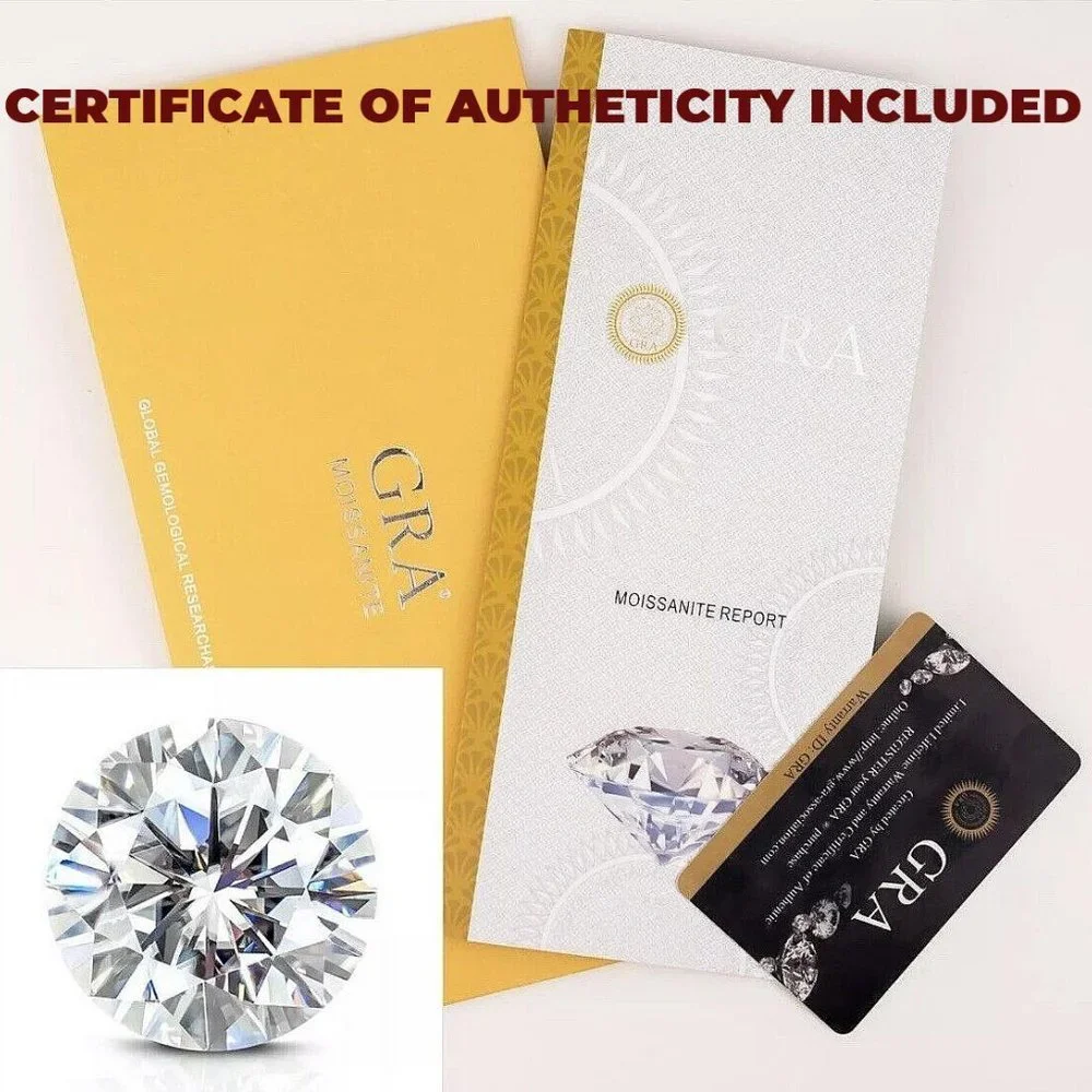 Certified 1/2ct. t.w. Diamond Moissanite Dancing Key Necklace NEW