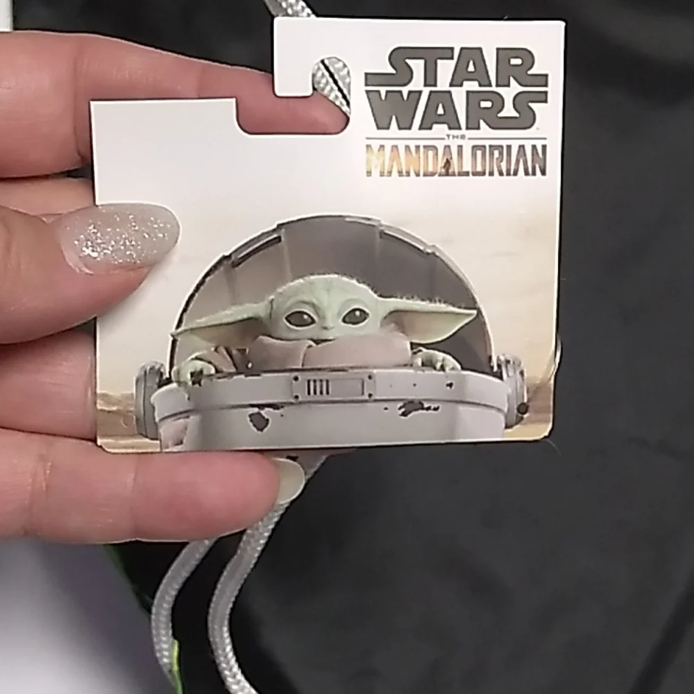 18 x 14 inches 100% polyester Green Star Wars Baby Yoda Drawstring Bag