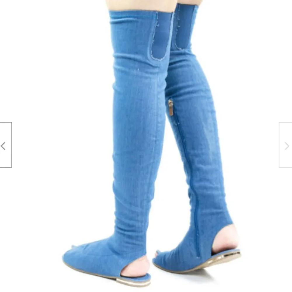 Women’s Bamboo Knee Flat Boots (66)