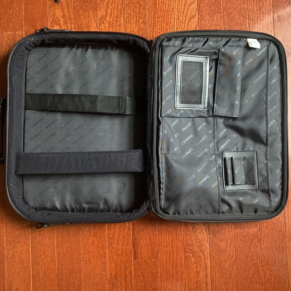 Compaq black leather