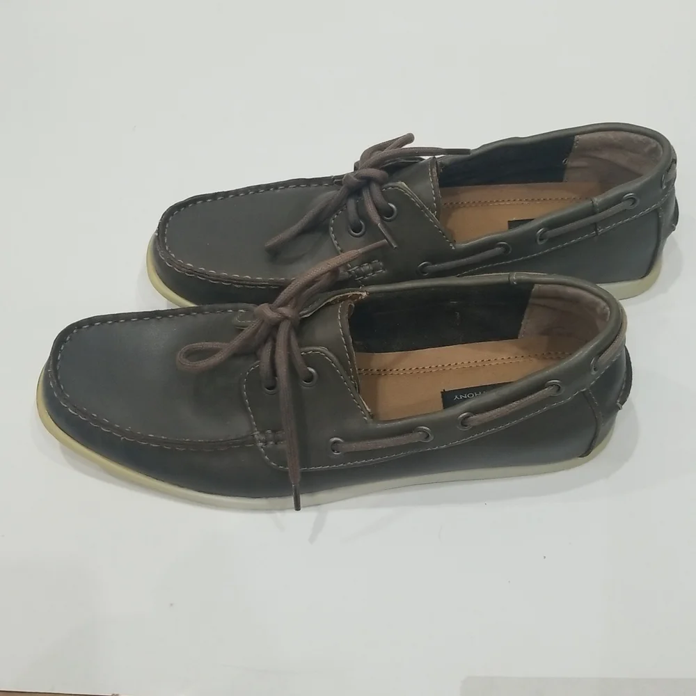 MARC ANTHONY Maascot Grayish Brown Slip On Loafer Boat Shoes