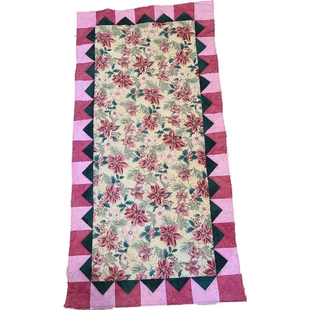 Pink Poinsttia Floral 40x19.5