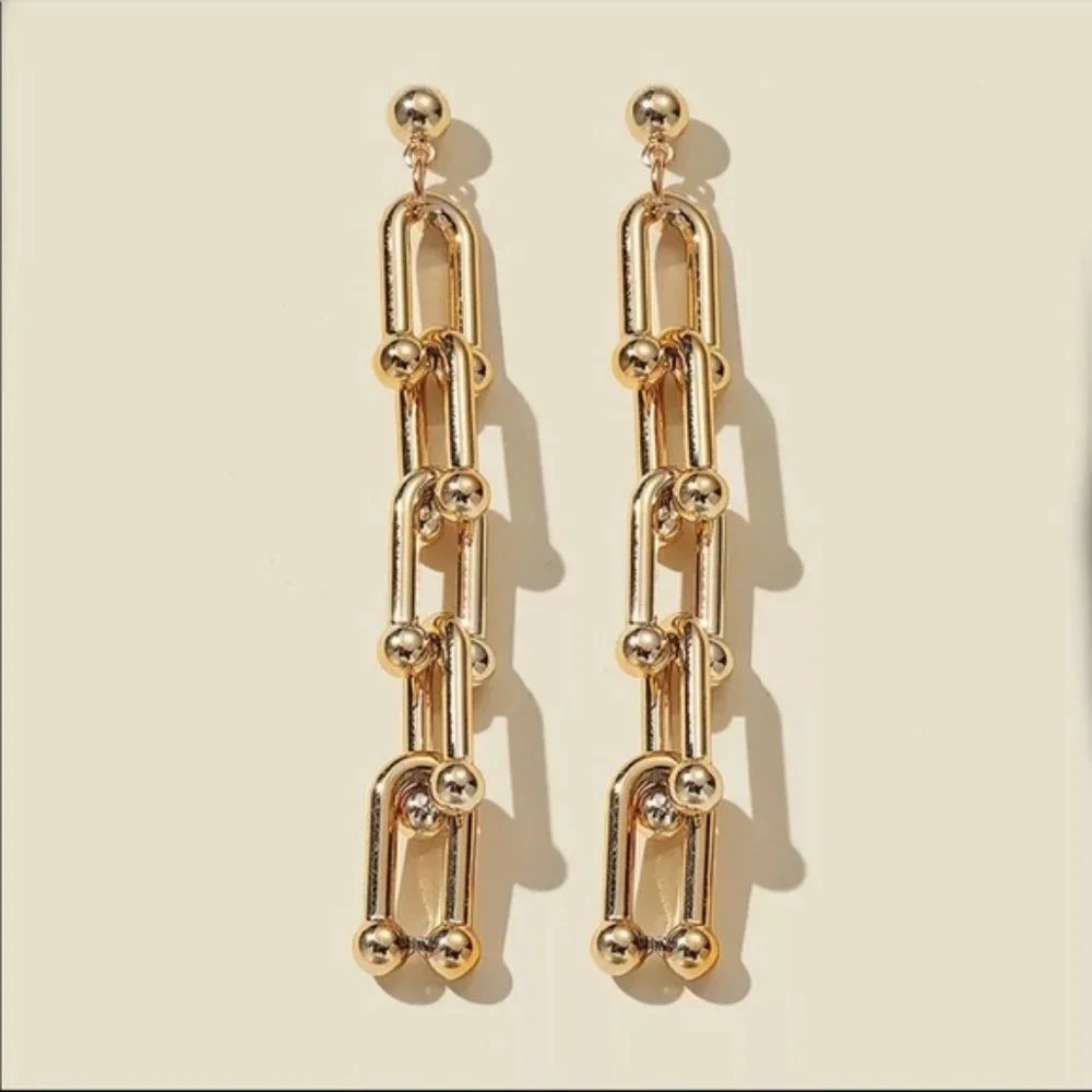Long Chain Drop Earrings