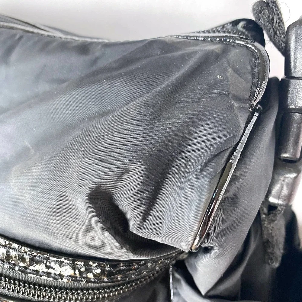 Cole Haan Diaper Bag Kyle Collection Black Nylon Adjustable Strap Baby Purse