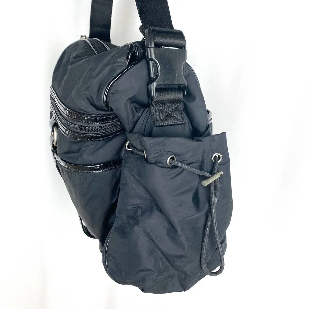 Cole Haan Diaper Bag Kyle Collection Black Nylon Adjustable Strap Baby Purse