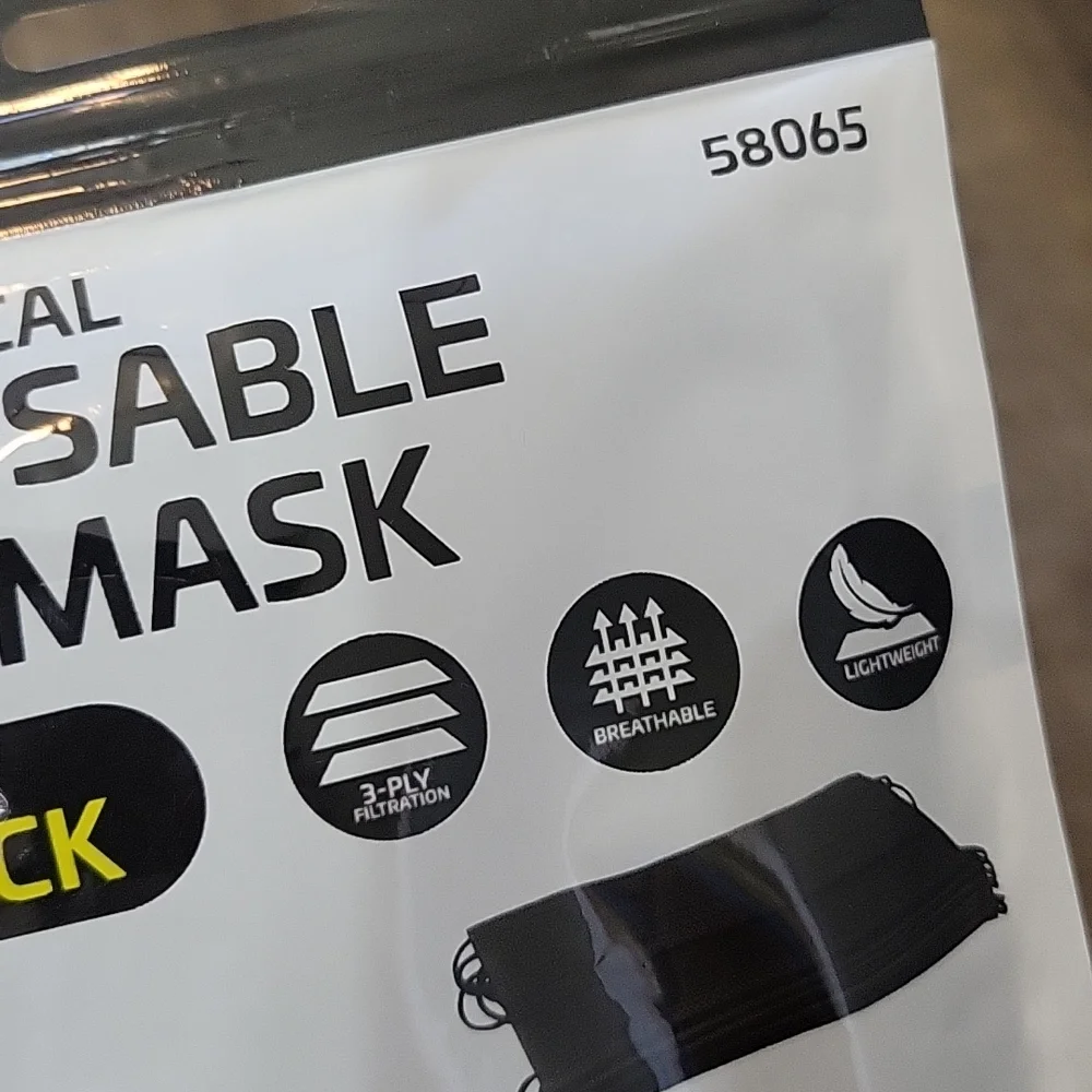 10PK Non- Medical Black Face Masks