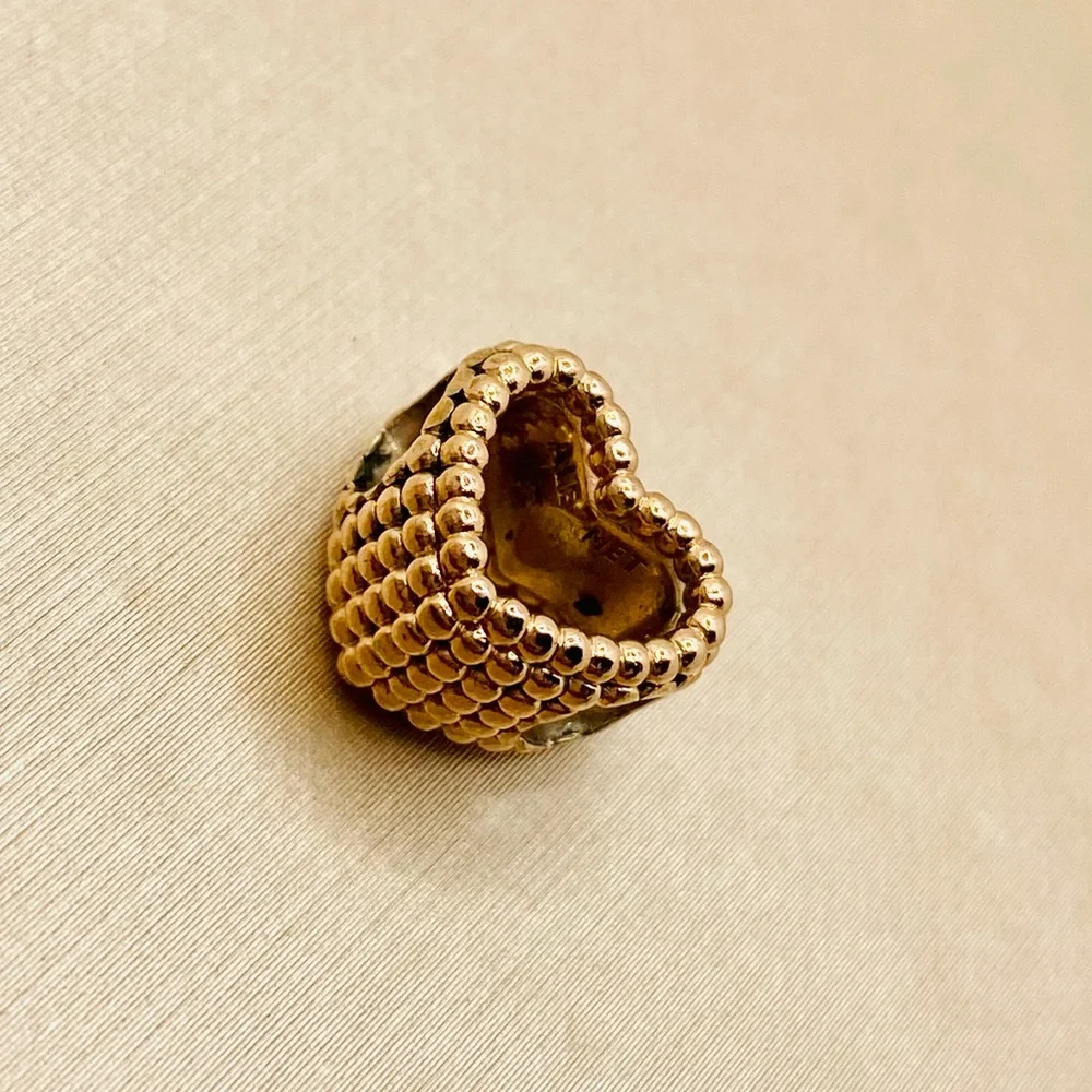 EUC Pandora 787516 Pandora Rose Beaded Heart Charm