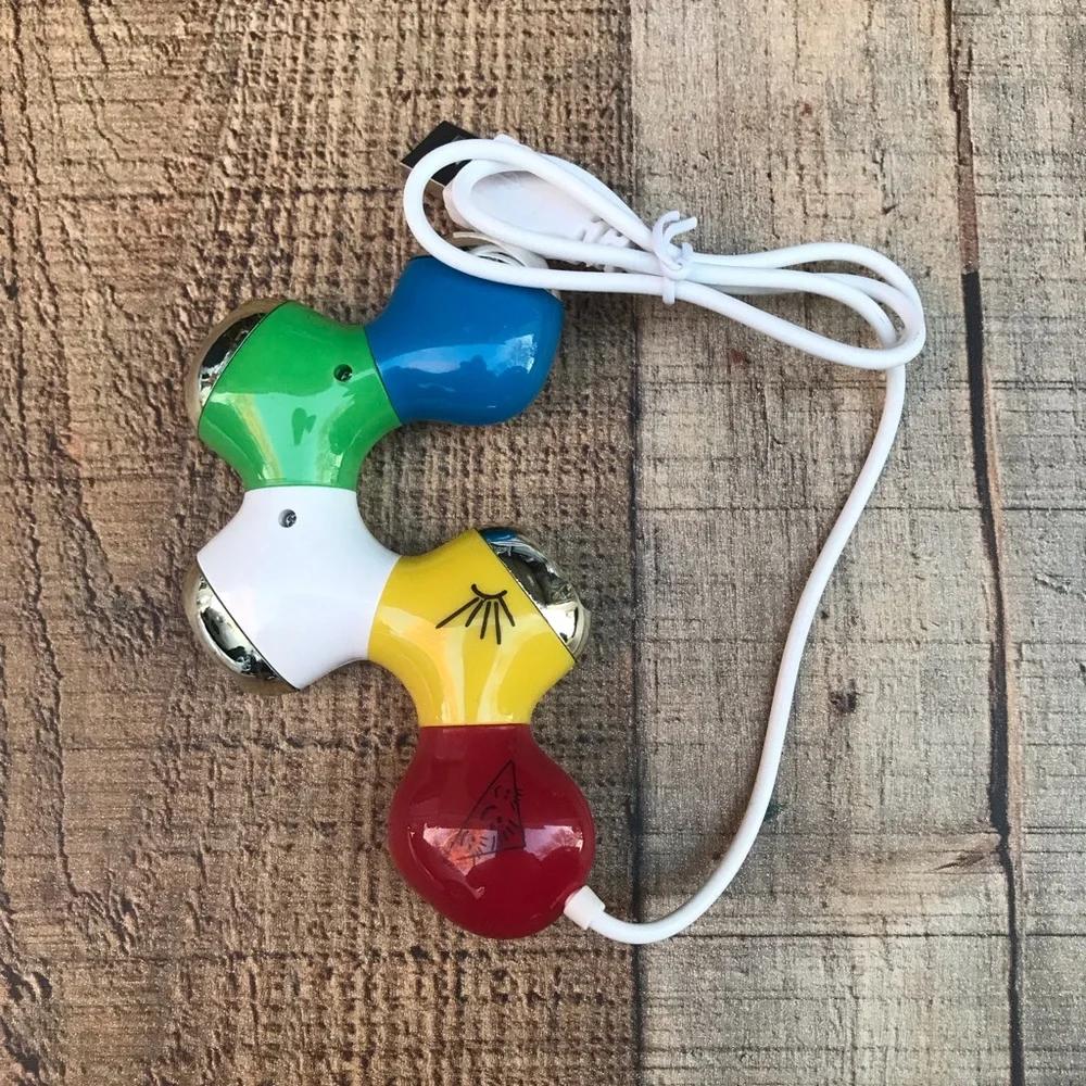 Qty 3 - Colorful 4 port USB 2.0 hub.