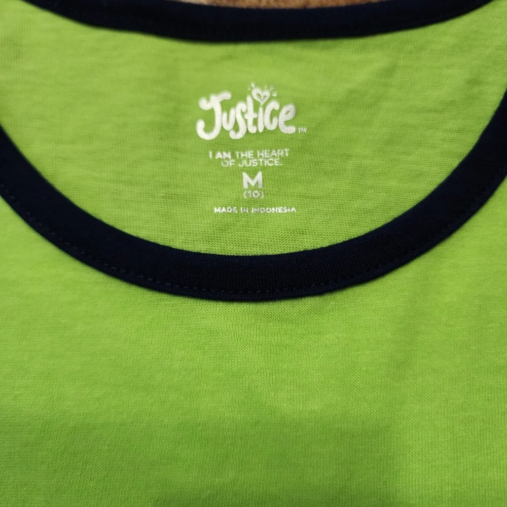 Girls Justice Graphic Tank With Tie Front Sz M (10) NWT