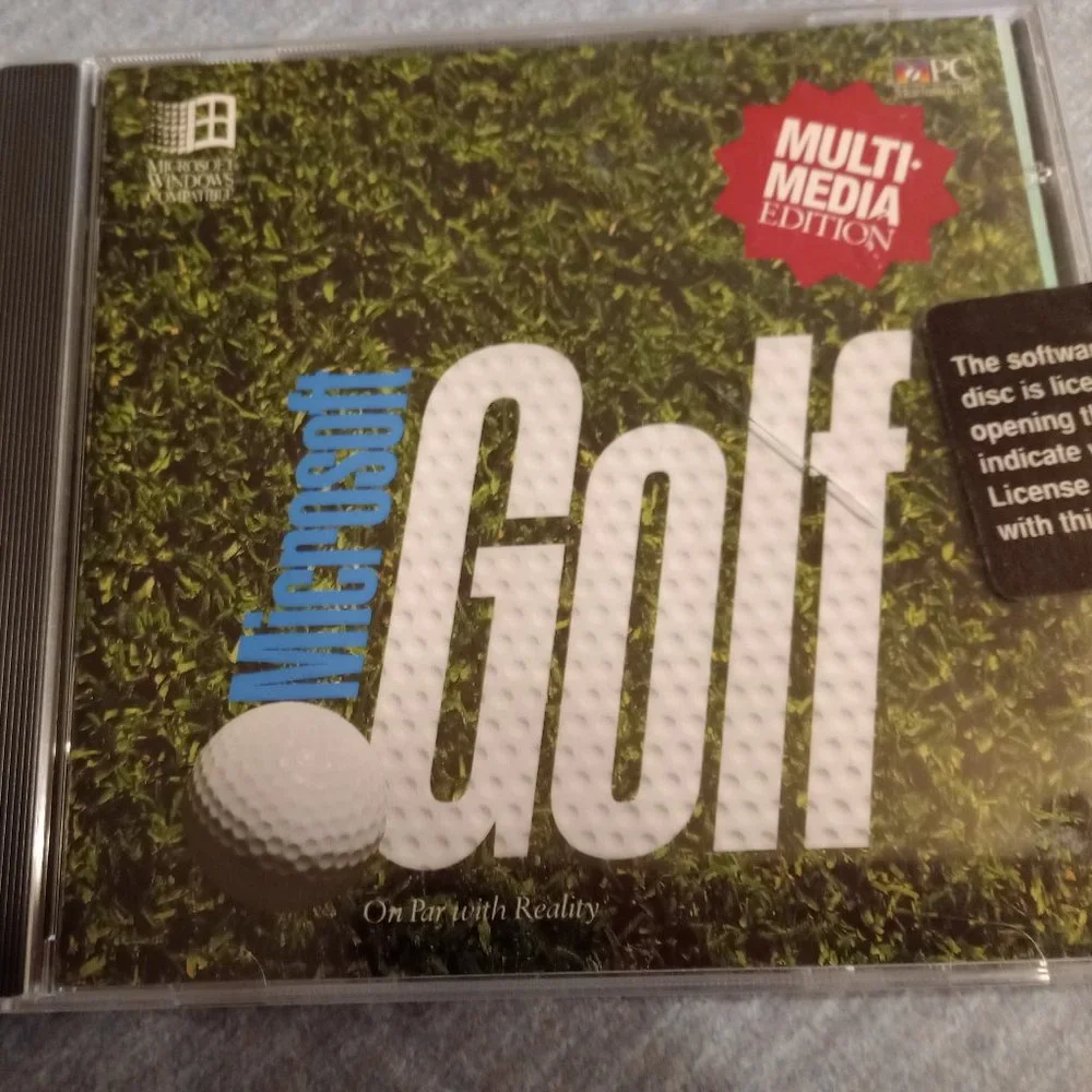 Vintage Microsoft Golf CD - 1993 Multi-Media Edition