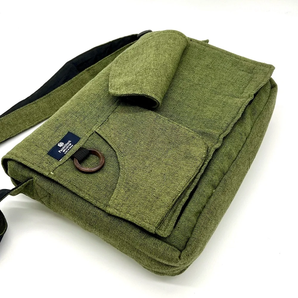 Yin Yang Embroidered Laptop Messenger Bag