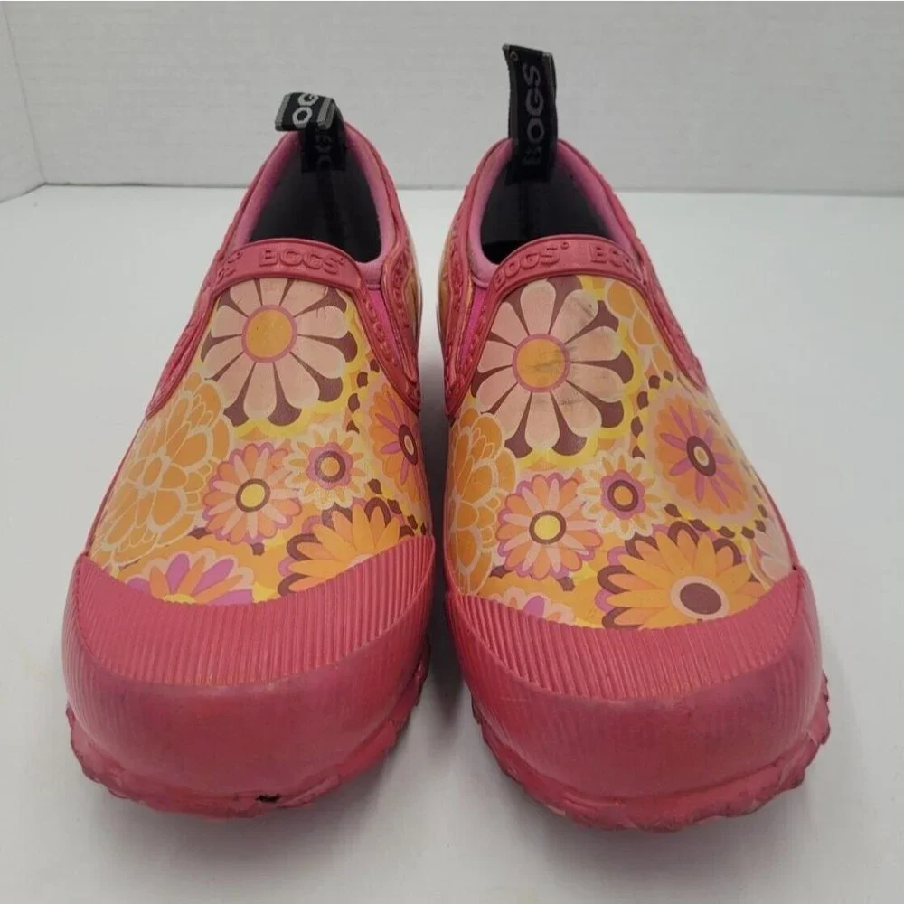 Girl's BOGS RUE Rain Moccasin Slip On Shoes SIZE 2 US 33 EU WATERPROOF