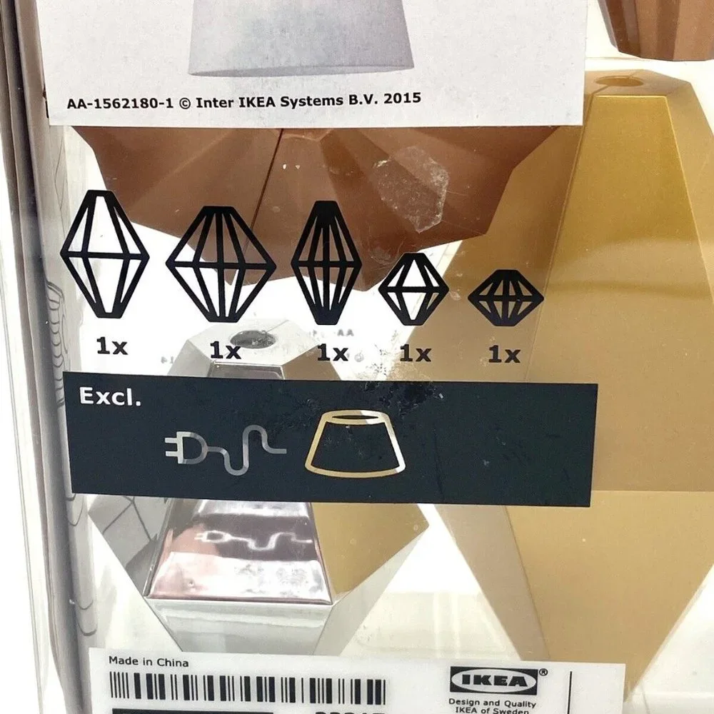 Ikea Sattra Accessory Hanging Lamp Cord 22217 5pc Set in package