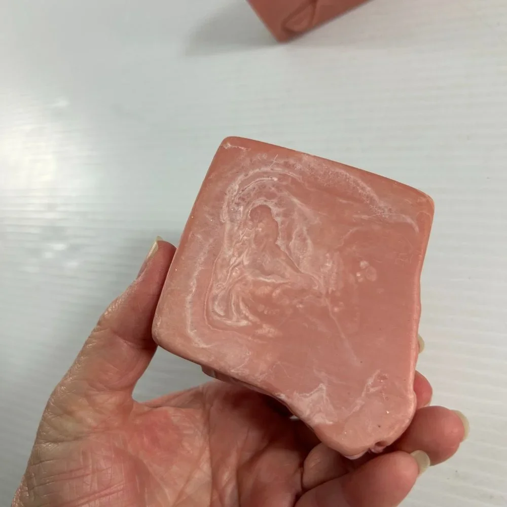 Vintage Hard Resin Rose Pink Cherub Angel Bathroom Set Towel Holder Soap Holder