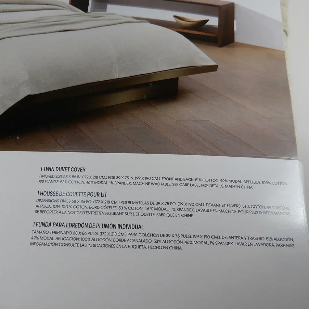 CALVIN KLEIN Modern Cotton Twin DUVET COVER Jogger Beige Cotton Modal NEW $129