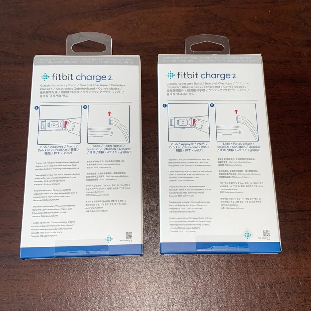 fitbit Charge 2 Classic Accessory Band Blue: size Large. NIB 2 of them