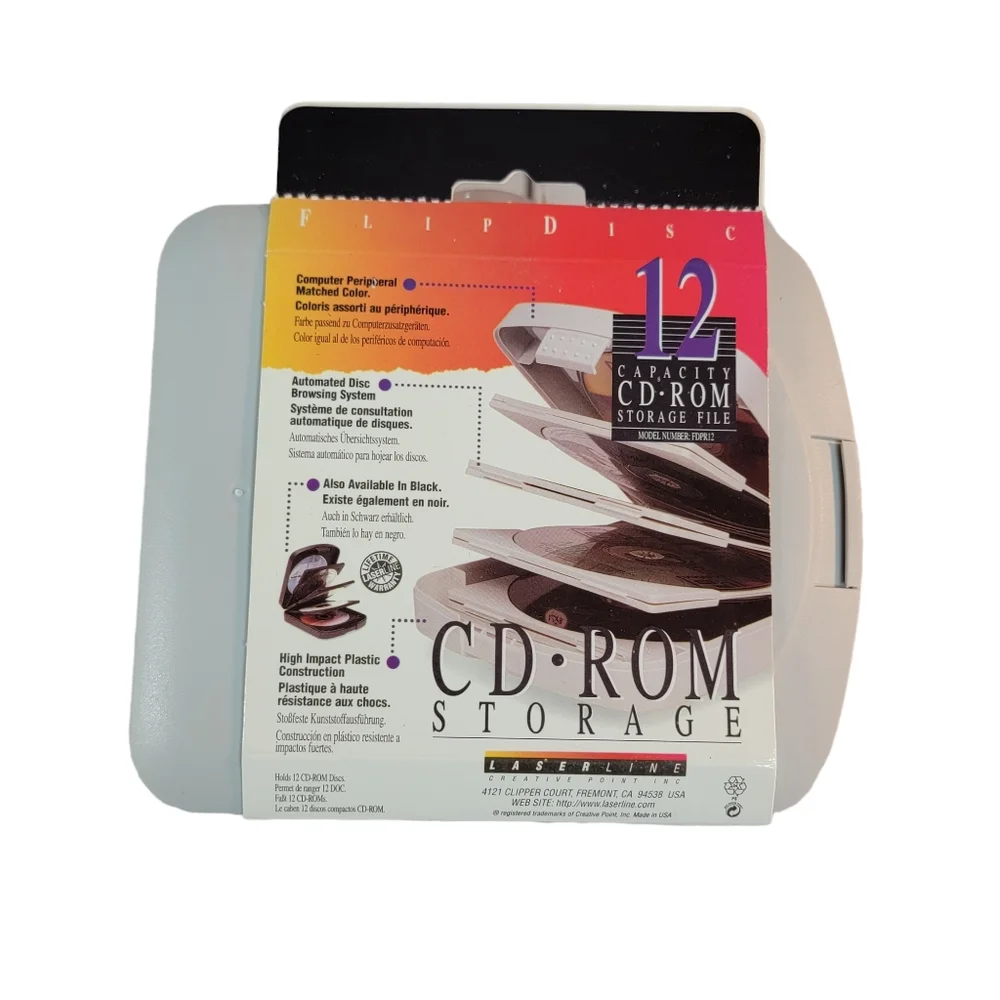 Lazerline CD-Rom Storage CD Organizer Case 12 Compact Disc Capacity NIP