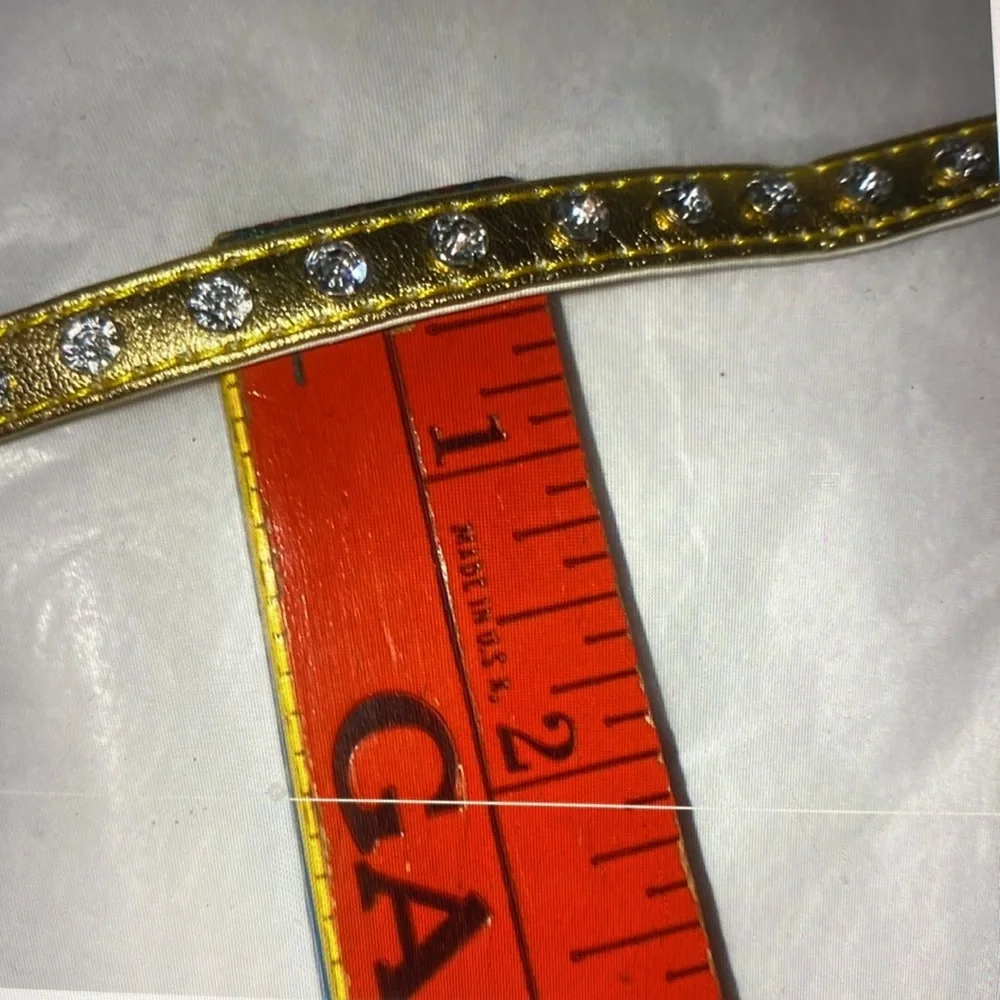 New dog leash gold rhinestone small dog.