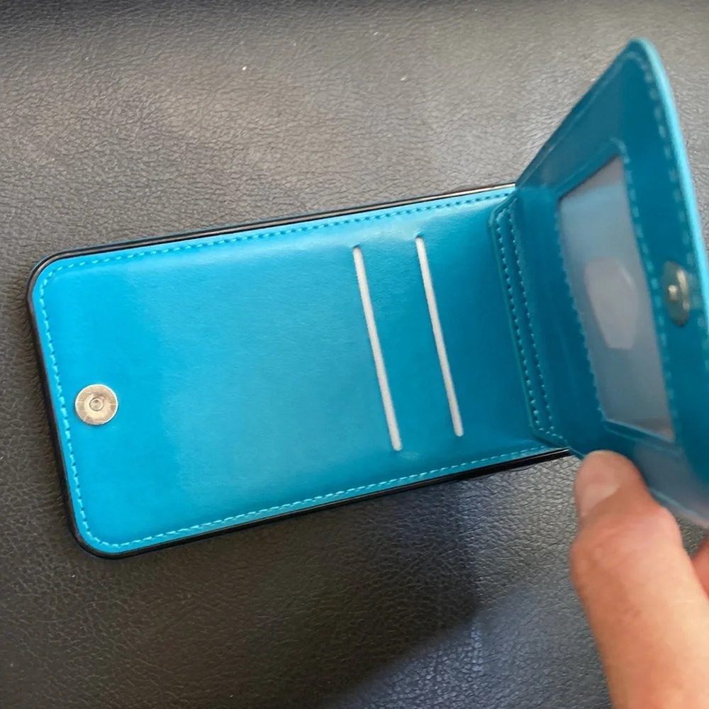 💋 Casebus Mandala Wallet iPhone 11 Case Card Holder Leather Shockproof Turquoise