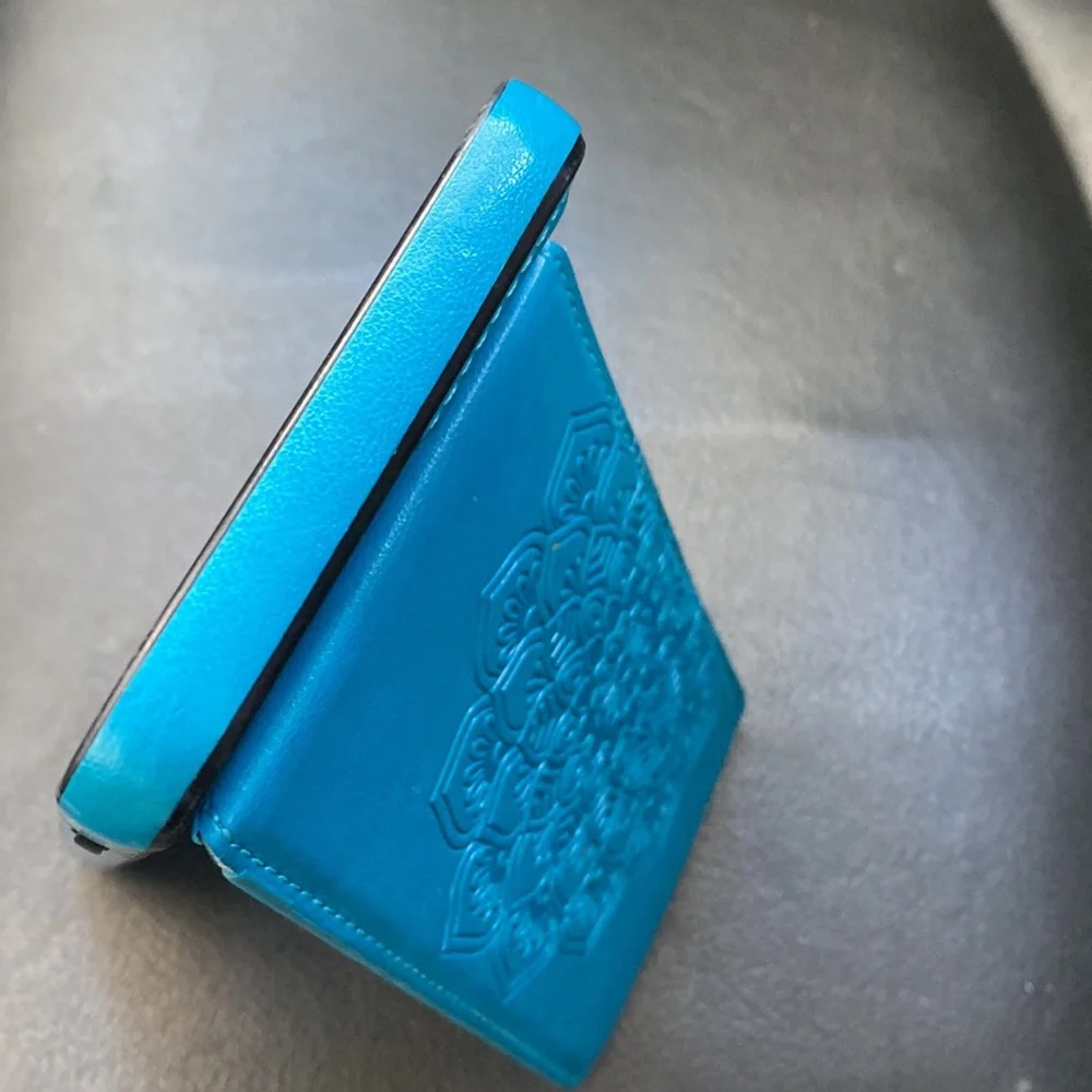 💋 Casebus Mandala Wallet iPhone 11 Case Card Holder Leather Shockproof Turquoise