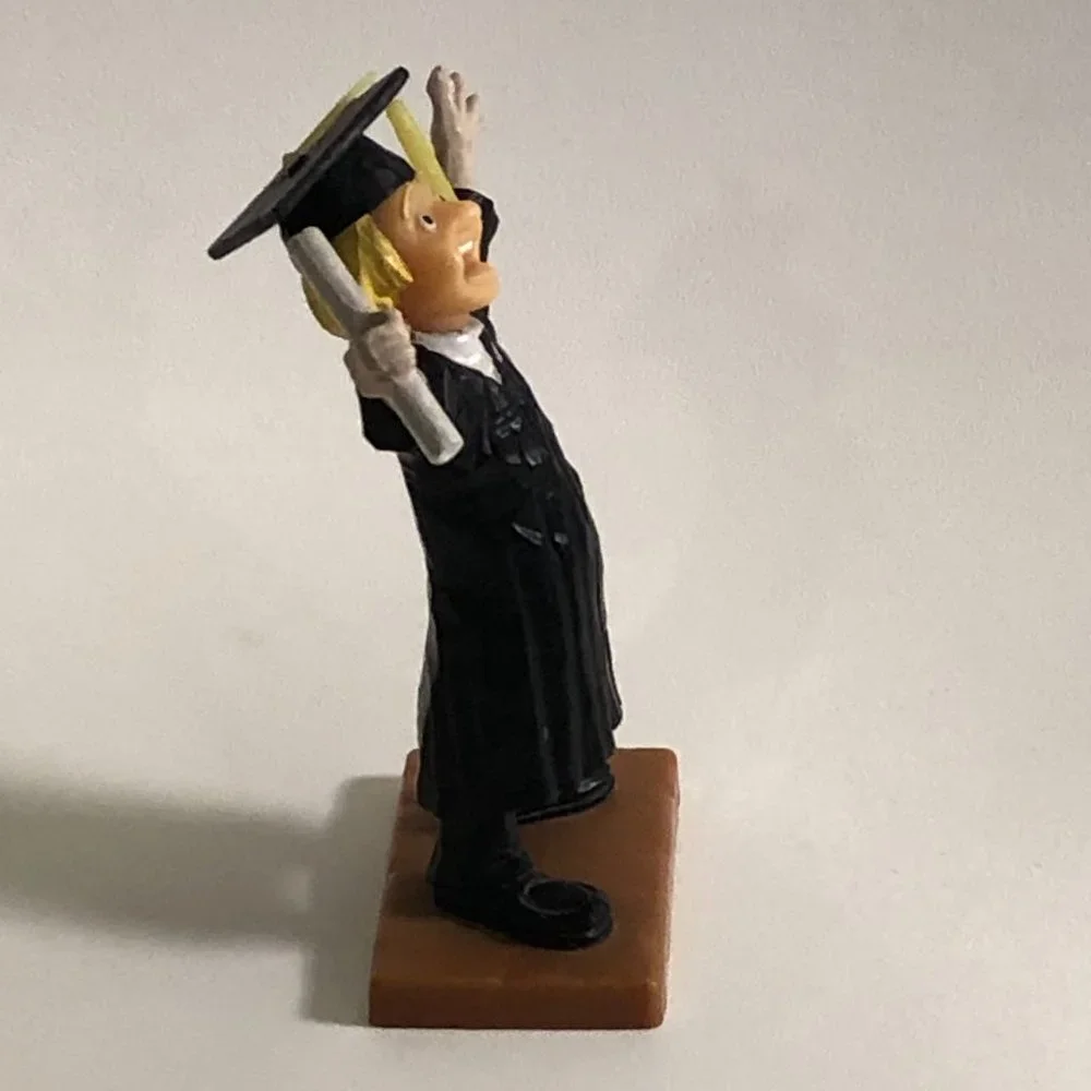 Wilton graduation Cake Topper male figurine doll with graduation cap diploma