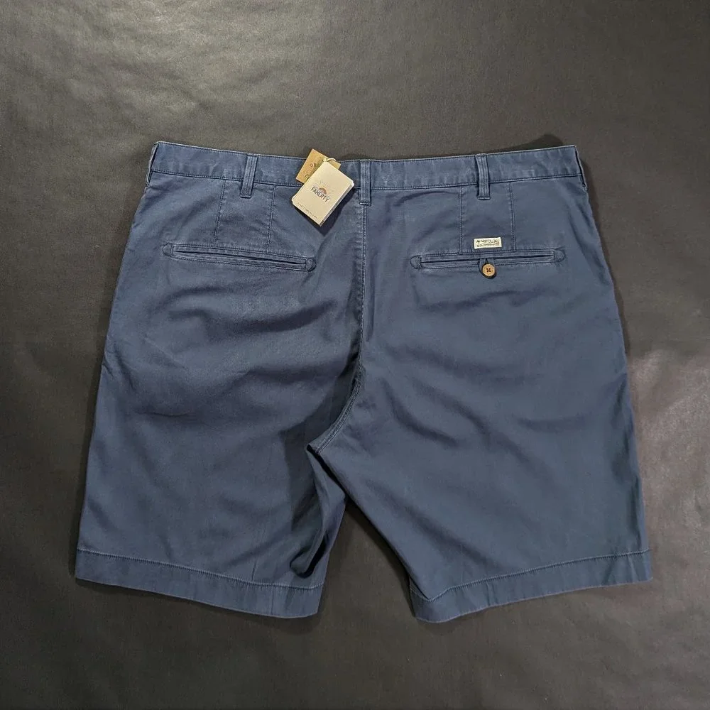Faherty Island Life Shorts Size 42 Organic Cotton Blue Men`s Chino