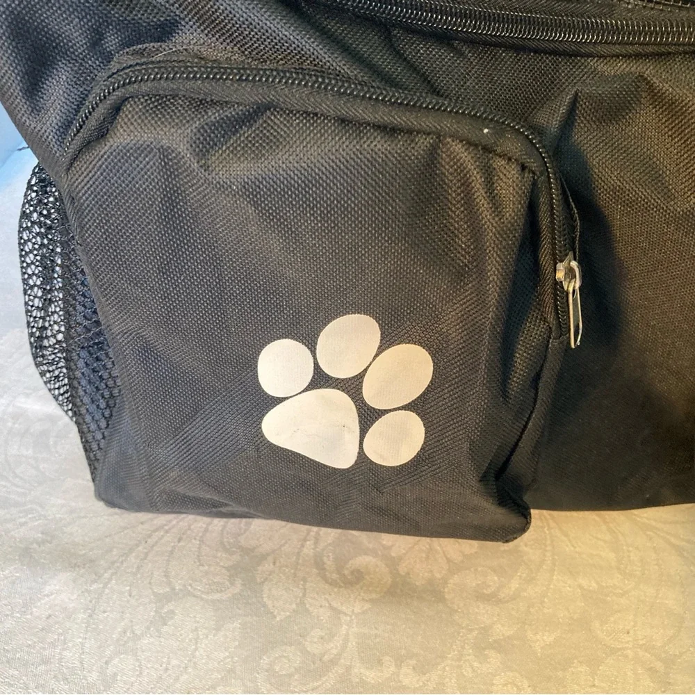 PET CARRIER MULTI POCKET MESH OVER SHOULDER STRAP