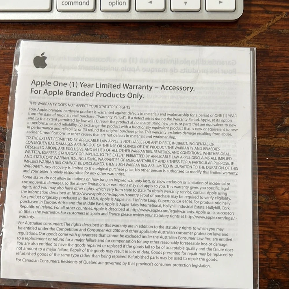 Apple wireless keyboard