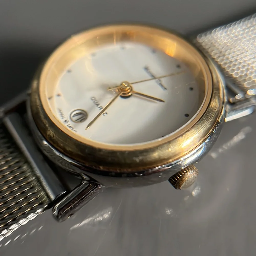 Vintage Mathey Tissot Quartz Silver Tone Ladies Mesh Band Watch