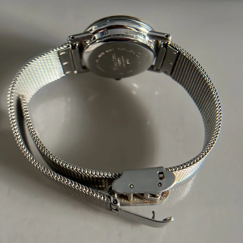 Vintage Mathey Tissot Quartz Silver Tone Ladies Mesh Band Watch