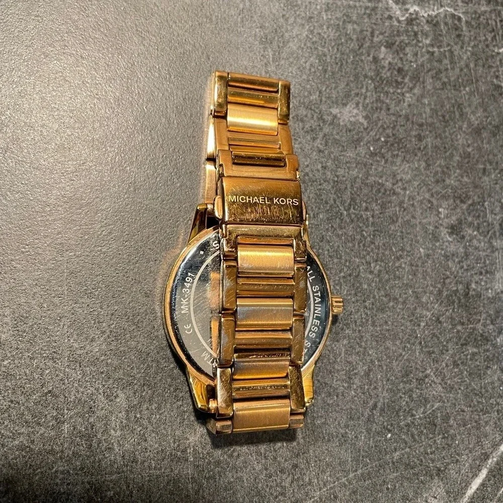 Ladies Copper/Rose Gold Tone Michael Kors Watch with Box - New Battery