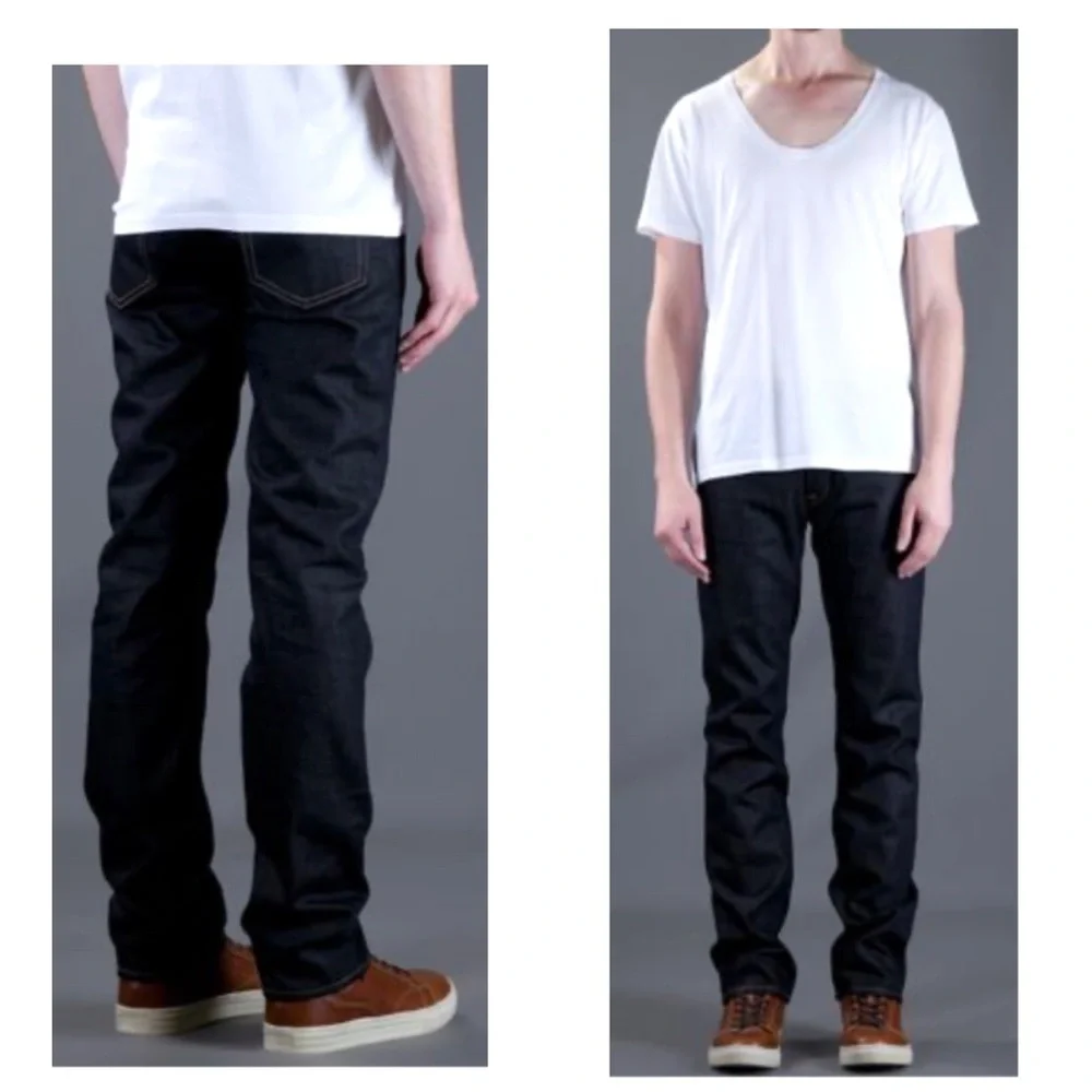 ACNE Mic Rigid Jeans Raw Denim Straight Legs Jeans