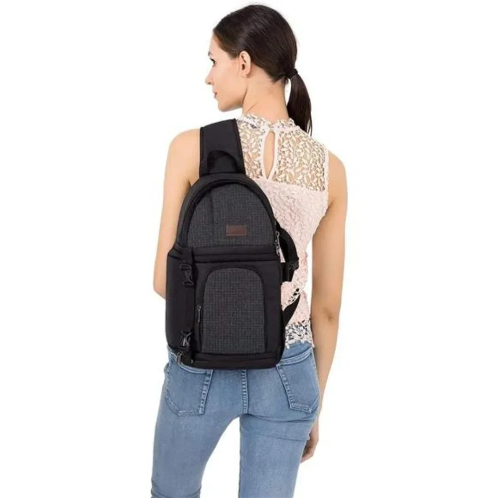 Camera Case Shockproof Backpack with Tripod Holder, Black