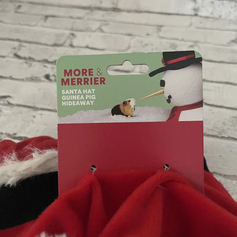 More & Merrier Santa Hat Guinea Pig Hideaway NWT