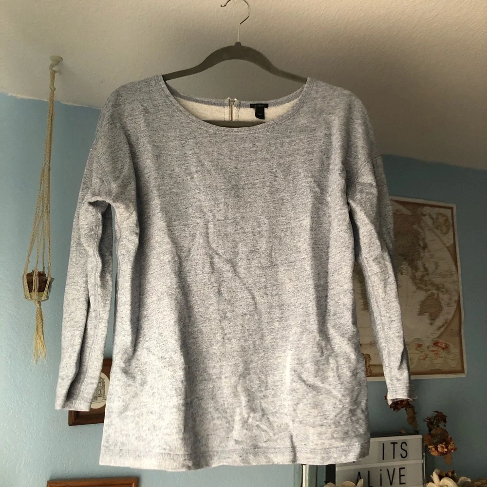 J. Crew Back Zip Sweater