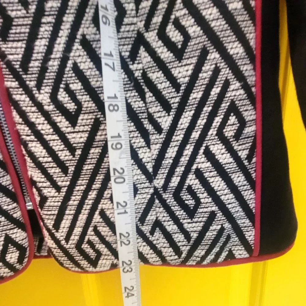 H&M Blazer Black, White & Red Woman's Size 10