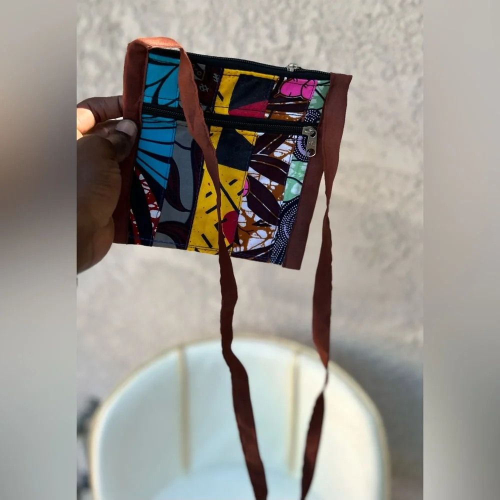 Vlisco fabric Crossbody low handcrafted