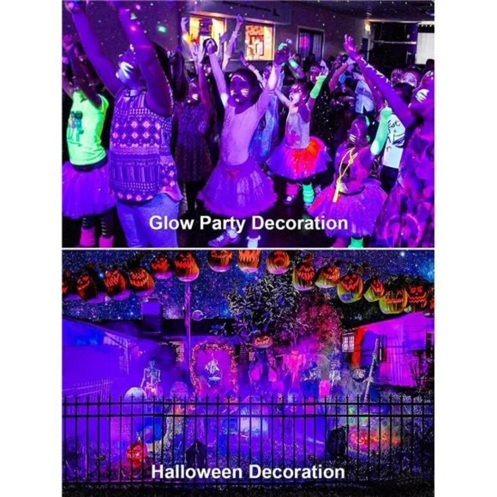 Halloween Black Light Spotlight Outdoor LED Blacklight, 15W Waterproof (1Pack)