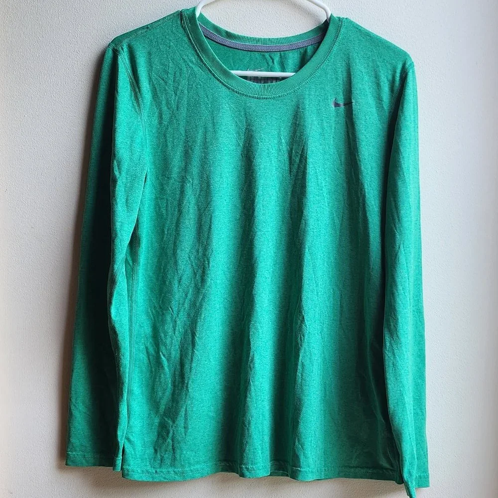 Nike Dri-Fit Green Scoop Neck Jersey Size Medium