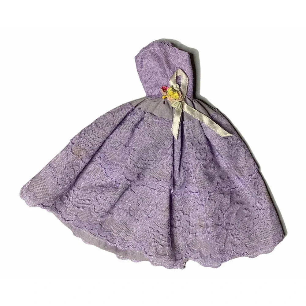 Vintage Barbie with Earrings Doll Clothes 1980s Christmas Nightie Dresses Socks