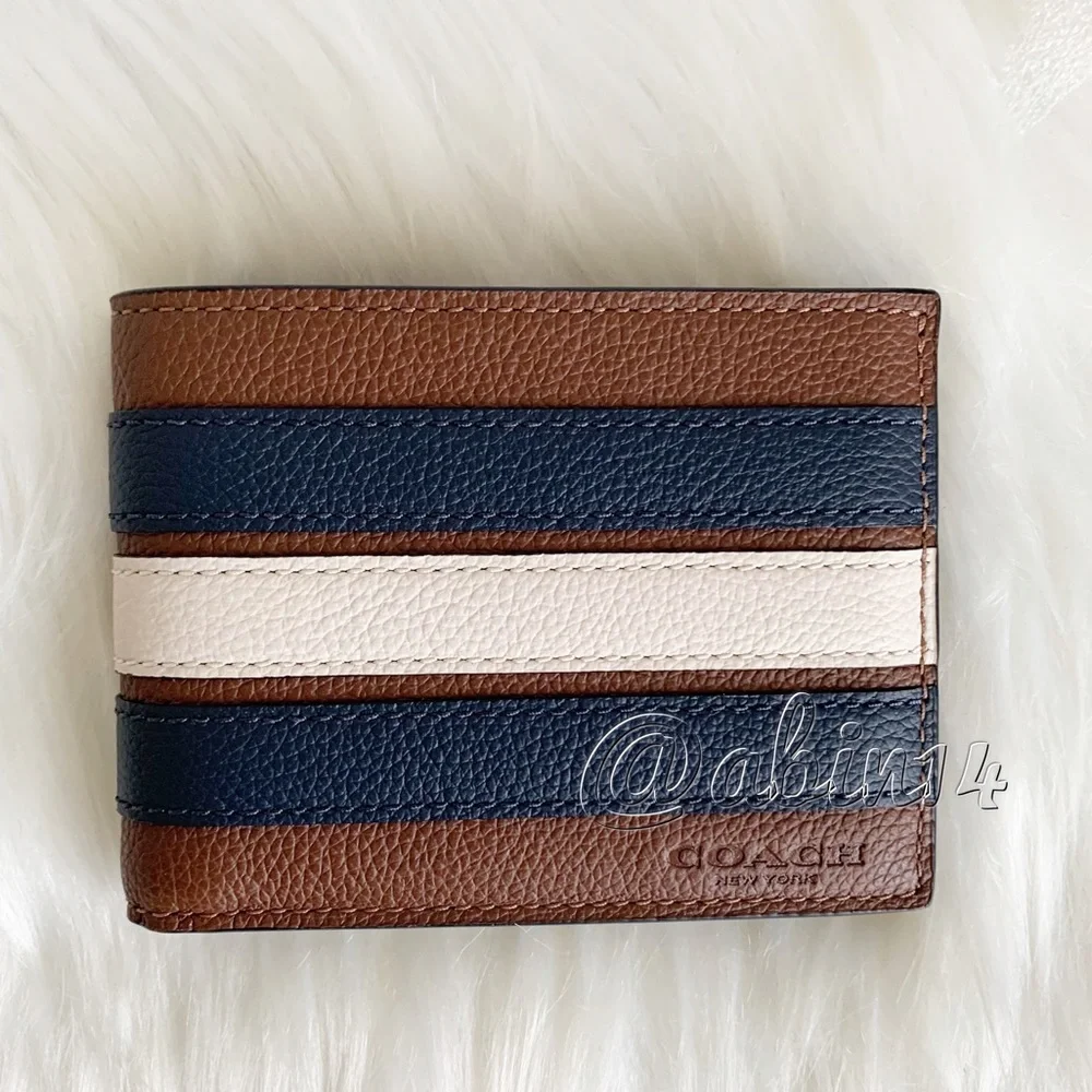 NWT Coach Slim Billfold Leather Wallet