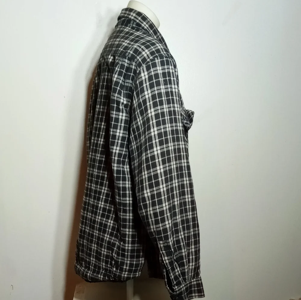 Club Room Men's Black White Shirt Jacket size LG