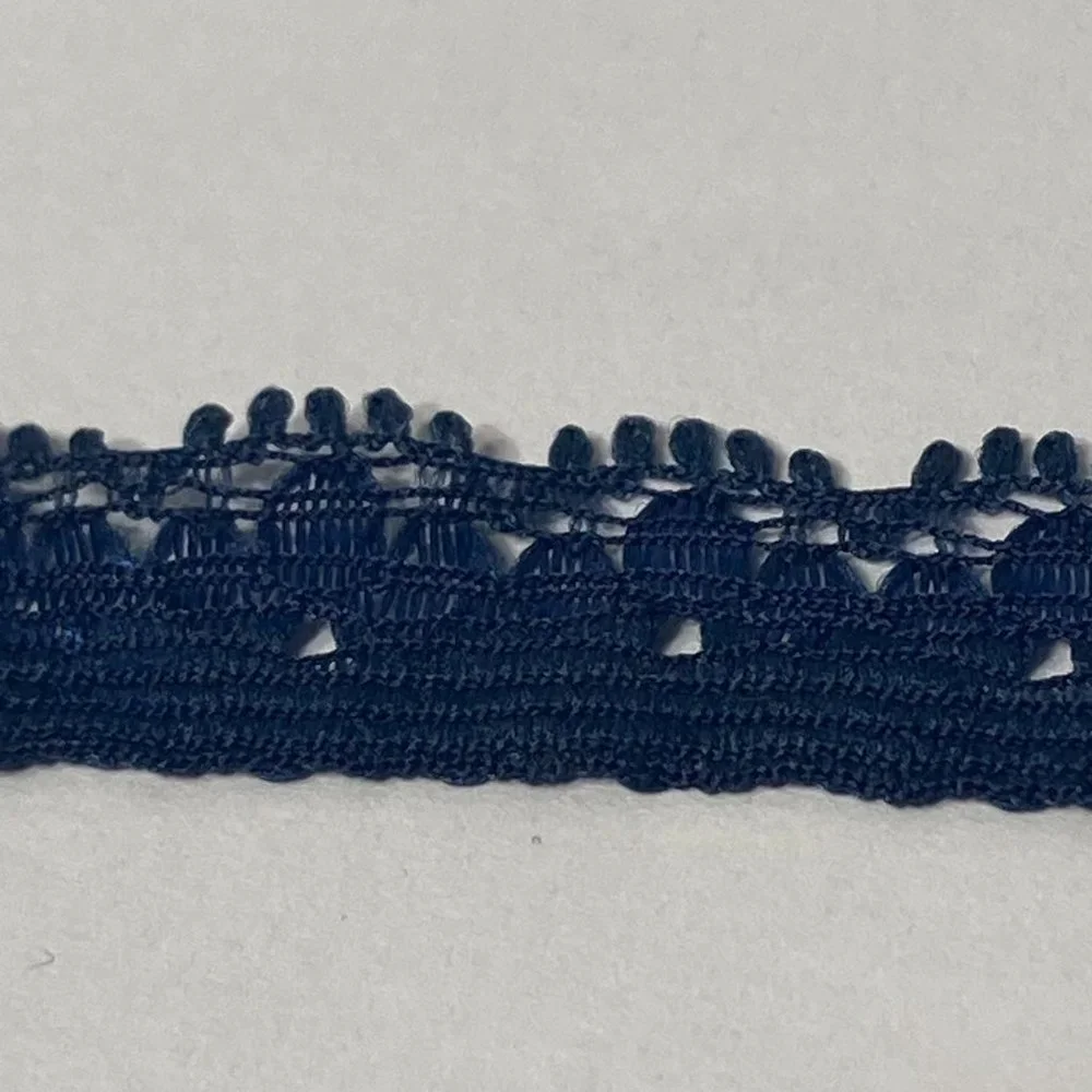 Navy Petite Lace Trim 12 Rolls Offray Crafts Scrapbook Card Making Gift 7/16