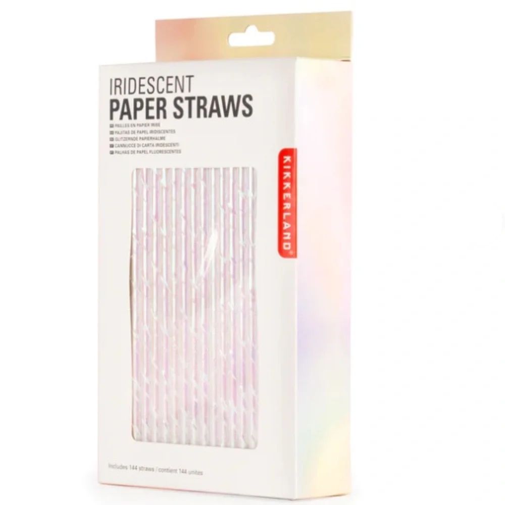 gold paper straws 144 units-NIB