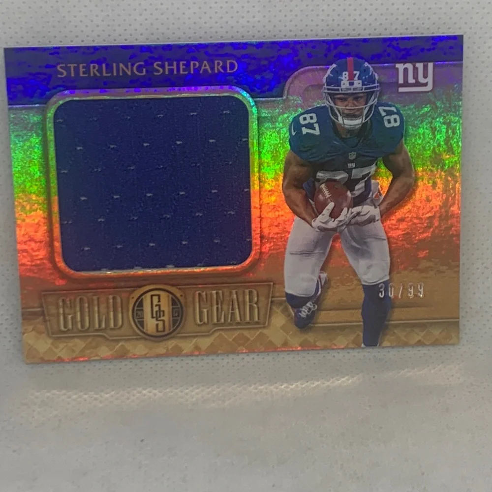 2017 Panini Gold Standard #26 Sterling Shepard NYG Gold Gear Relics 30/99 (003)