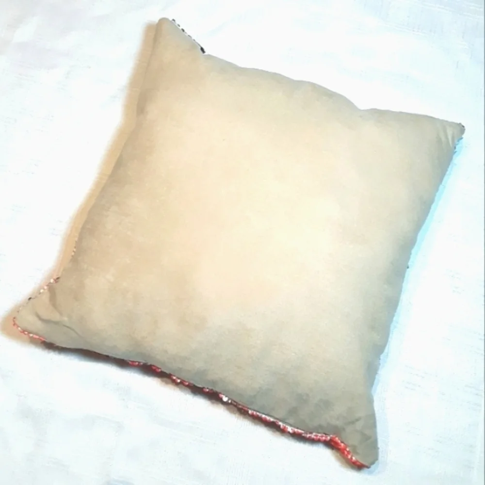 Unicorn Pillow Case Colorful Silver Rainbow Sequins w/ Zipper Kids Home Bedding