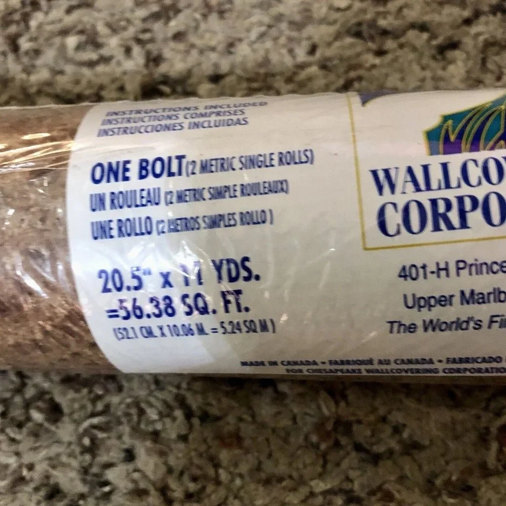 Chesapeake Wallcovering Corp Brown Wallpaper One Bolt Sealed