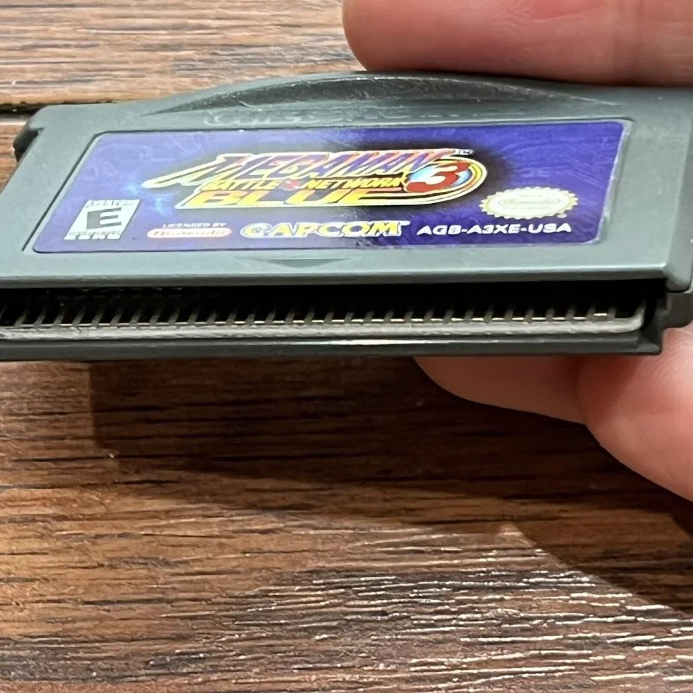 Vintage 2001 Gameboy Advance GBA Mega Man Battle Network 3 Blue Game Manual Case