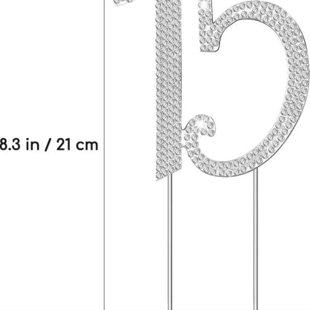 Cake topper alloy with rhinestones 